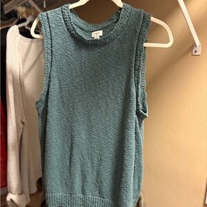J. Crew Teal Sleeveless Sweater Tank
